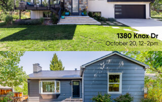 Two open houses this weekend in Boulder. 1380 Knox Dr 10/20 and 605 Alpine Ave 10/19